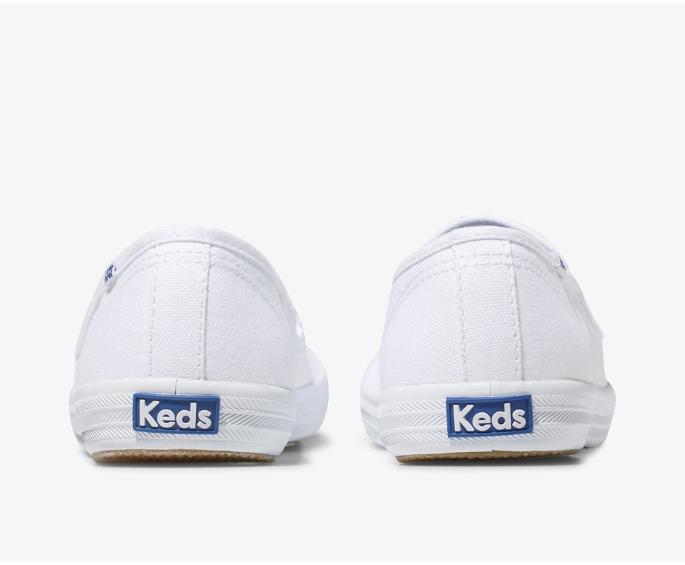 Slip On Γυναικεια - Keds Champion Slip On - Λευκα - QJDXP6549